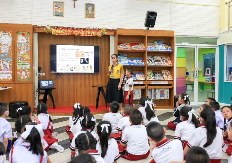 January 27, 2020 P1-P3 Morning Assembly. Ms Narges Rahimiparvar Presentation about Good Manners