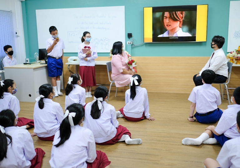 Assumption College Samutprakarn School – English Program held Teacher’s Appreciation Ceremony, also known as Wai Kru, led by the Discipline department and EP students, July 30, 2020.