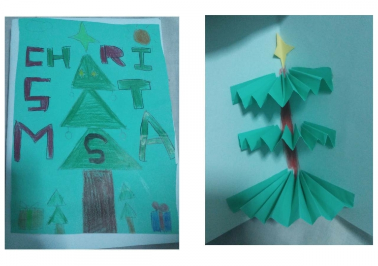 Christmas is the day that holds all time together. Students in Level 2 (P4-P6) celebrated Christmas: Pop-ups with Love through making lovely and beautiful Christmas cards and stockings.