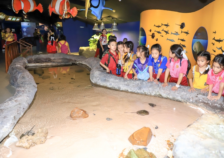 July 9, 2019 P2 Field Trip Bangkok Planetarium a science exhibition centre. It includes an aquarium, a computer world, a planetarium, and workshops/devices intended for children.