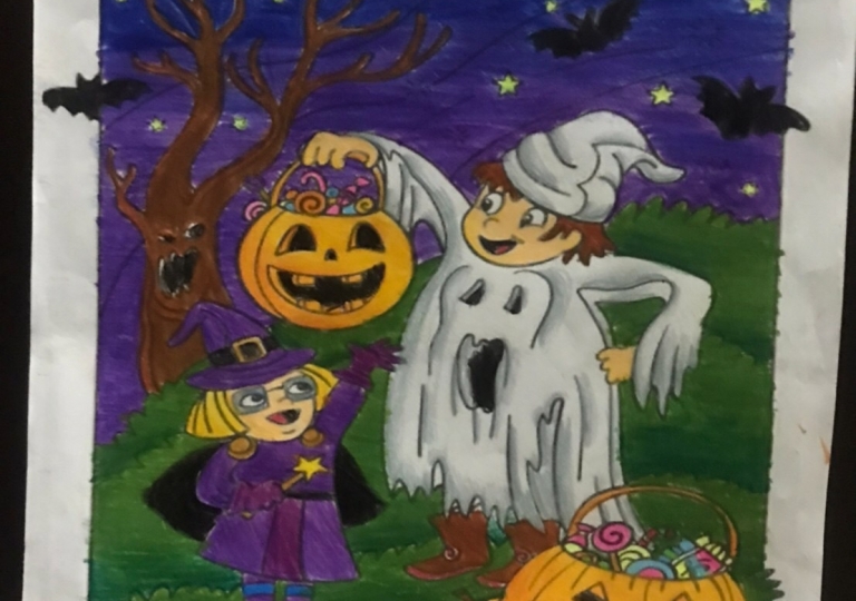 Learners in EP level 1 had fun participating in coloring the provided Halloween pictures. This activity helps improve student’s creativeness and imagination. 