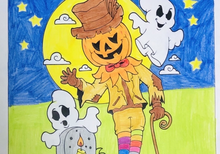 Learners in EP level 1 had fun participating in coloring the provided Halloween pictures. This activity helps improve student’s creativeness and imagination. 