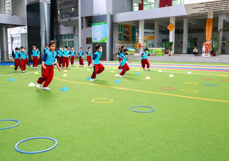 St. Louis Arena – ACSP English Program P.2/7 had a PE Mini Olympics, planned and judged by Ms. Genevieve Belino, July 31, 2020.