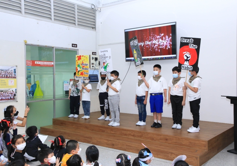 ACSP and Discipline department, organized the Campaign of Self-protection from Drugs activities from 17-24 June 2022, during Homeroom time to educate the young learners how to say “No to Drugs but Yes to Hugs!”.