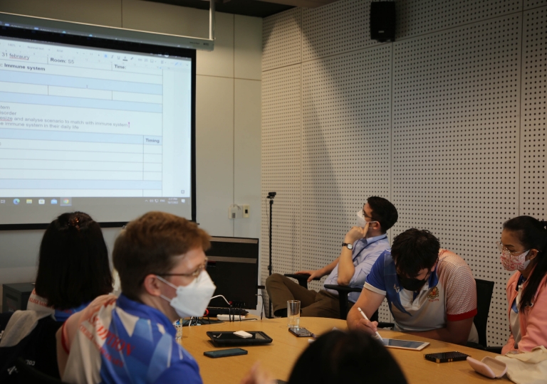 Mahidol University International College – English Program administrative team led by Ms. Kanokwan Kaewmak, Head of EP Academic Affairs, and Ms. Sasitorn Kohnoi,
