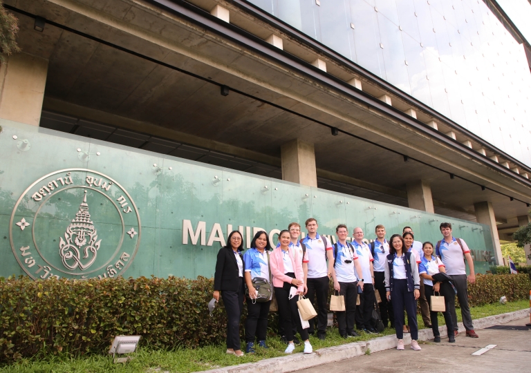 Mahidol University International College – English Program administrative team led by Ms. Kanokwan Kaewmak, Head of EP Academic Affairs, and Ms. Sasitorn Kohnoi,