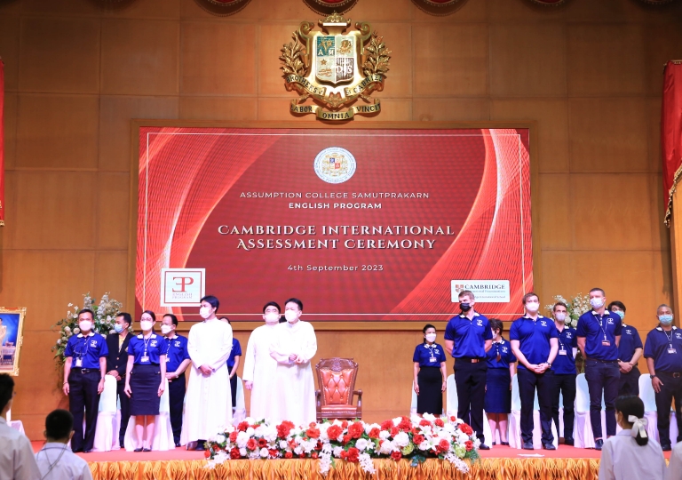 ACSP English Program led by Bro. Dr. Monthol Prathumarach, school director, held the Cambridge International Assessment Ceremony together with 2 vice directors, Bro. Manit Sakonthawat and Bro. Natton Suphon on September 4, 2023.